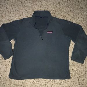 men’s charcoal vineyard vines 1/4 zip fleece